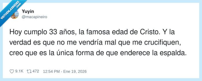cumplea&ntilde;os,edadyCristo,cruce,espalda,33a&ntilde;os