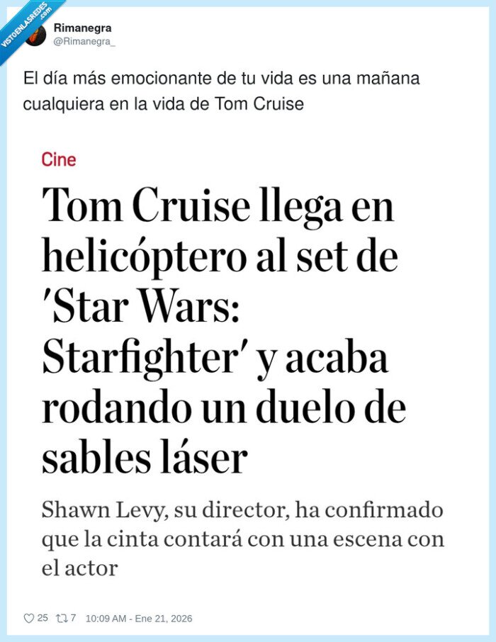 TomCruise,StarWars,helic&oacute;ptero,sableslaser,rodaje