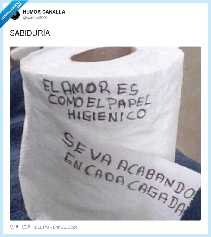 amor,papelhigienico,sabiduria,relacion,diarrea