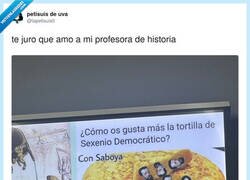 Enlace a Mi profe de historia explicando el Sexenio Democrático como si fuera menú del bar, por @lapetisuis0