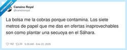 Enlace a La bolsa a 10 céntimos por el planeta, pero el ticket mide más que mi compra, por @cansinoroyal