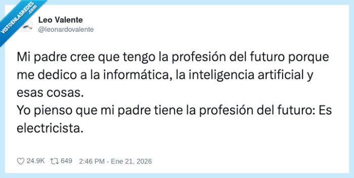 electricista,inteligencia,artificial,profesi&oacute;n,futuro