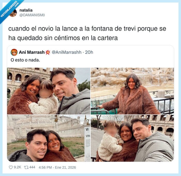 FontanaTrevi,C&eacute;ntimos,Novio,Cartera,Situaci&oacute;nAbsurda