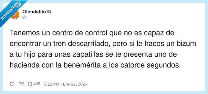 control,tren,hacienda,bizum,eficiencia