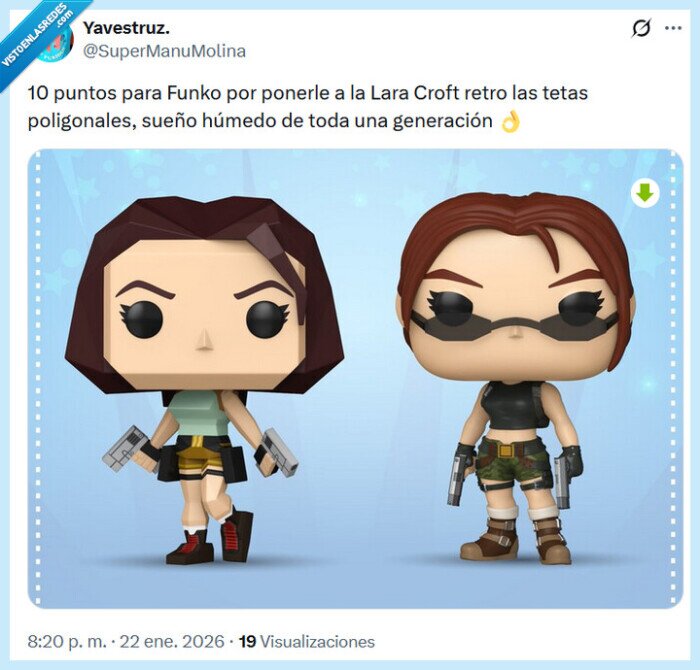 lara croft,tomb raider,funko,poligonales