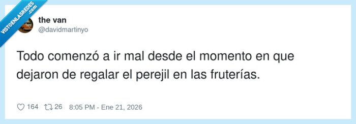 perejil,fruter&iacute;a,regalo,deterioro,sociedad