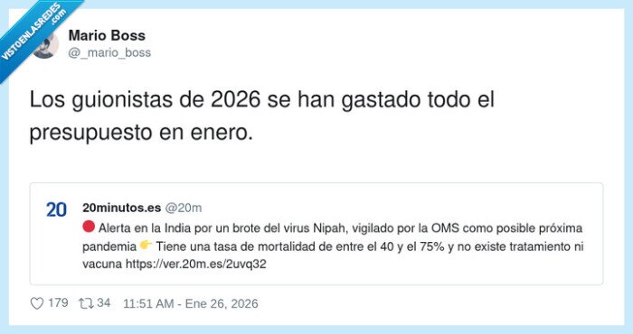 virusNipah,OMS,pandemia,mortalidad,presupuesto