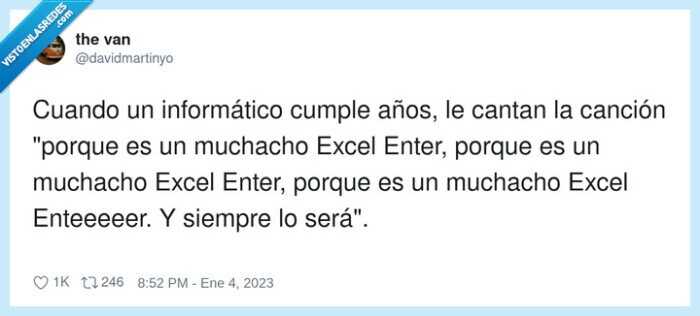 inform&aacute;tico,Excel,cumplea&ntilde;os,canci&oacute;n,enter