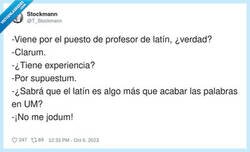 Enlace a Yo en la entrevista: “dominum” por aquí, “currículum” por allá y a improvisarum, por @T_Stockmann