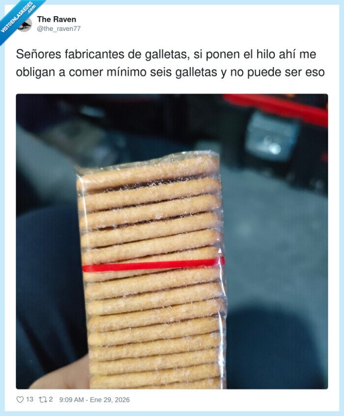 galletas,hilo,comida,paquete,dilema