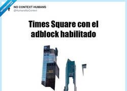 Enlace a Times Square sin anuncios, por @HumansNoContext