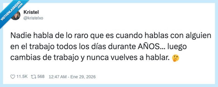 1713282 - Años llamándonos “familia” en la oficina y en cuanto cambias de curro: ni el visto, por @kristelxo