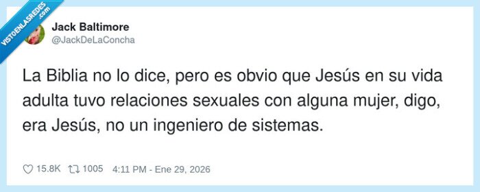 1713371 - Seguro que mojaría más que un ingeniero de sistemas, por @JackDeLaConcha