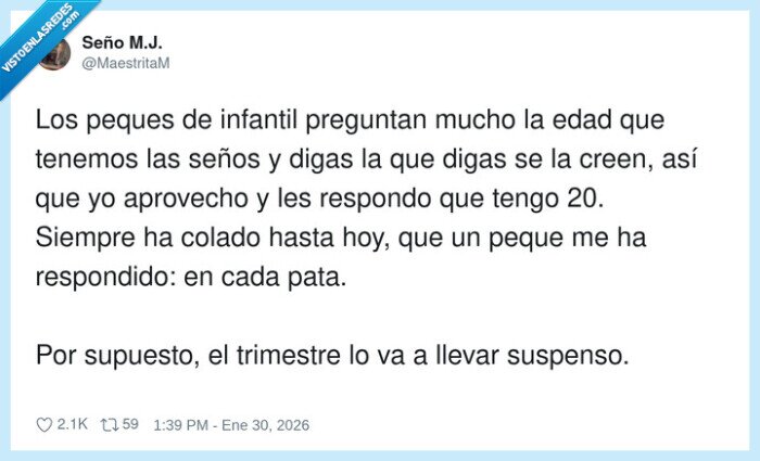 1713420 - Me ha roasteado en infantil, por @MaestritaM