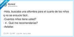 Enlace a Con 4 niños no necesitas alfombra, necesitas permiso de obra, por @NicoleMincu