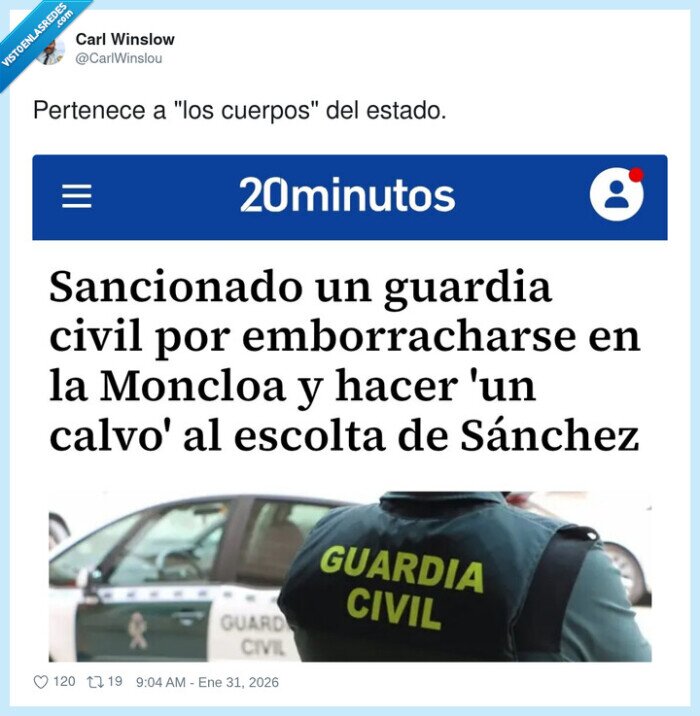 1713634 - En Moncloa no era un golpe de Estado, era un calvo de Estado, por @CarlWinslou