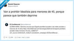Enlace a Prohibir redes a menores de 16 vale, pero a Idealista entrad ya con un adulto al lado, por @gascondaniel