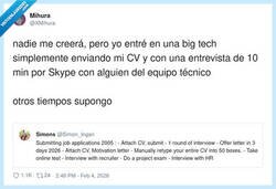 Enlace a Antes te contrataban con un Skype y ahora te piden que demuestres que sabes respirar en 4 rondas, por @XMihura