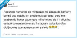Enlace a Mi hermana de 11 años haciendo más por mi sueldo que yo en toda la evaluación de desempeño, por @impetuo