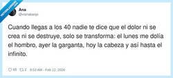 Enlace a A los 40 el dolor no se va: se muda de habitación cada día, por @vianabanjo