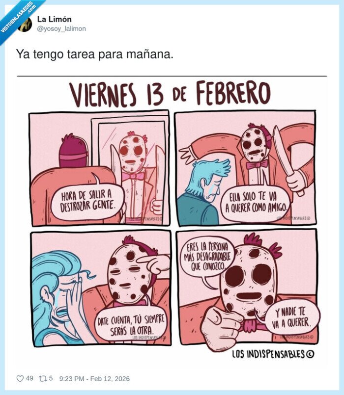 Viernes13,Amistad,Desamor,Sarcasmo,Miedo