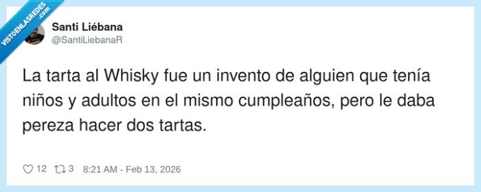 tarta,whisky,cumplea&ntilde;os,pereza,invento