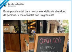 Enlace a Solo iría a comer ahí por el cartel, me ha convencido, por @dzapatillas