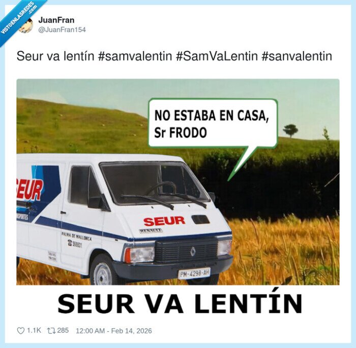 Seur,Frodo,valentin,entrega,bromas,sam va lentin