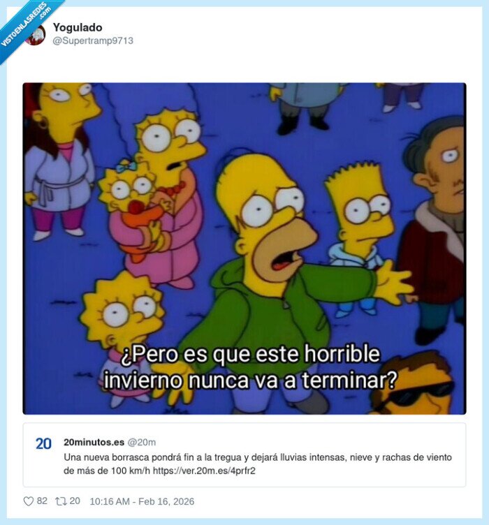 invierno,borrascas,Simpsons,clima,previsi&oacute;n