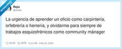 Enlace a Estoy a una nómina de hacerme herrero y mandaros a todos a tomar por saco, por @rexllie