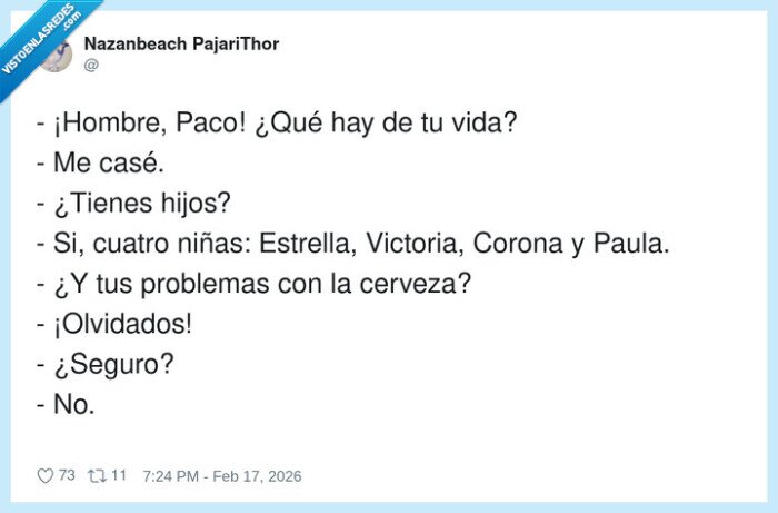 cerveza,boda,hijas,resaca,conversacion