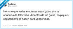 Enlace a Si sale un gato en el anuncio, no es ternura: es marketing con bigotes, por @the_raven77