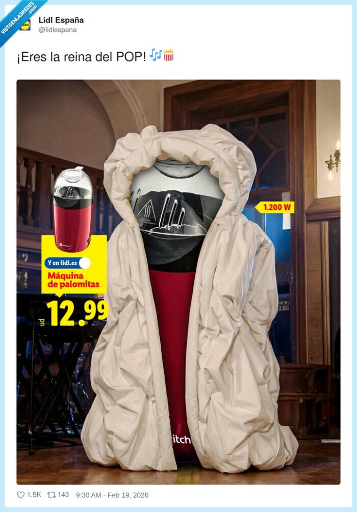 reina,pop,palomitas,lidl,m&aacute;quina