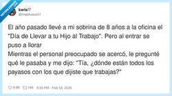 Enlace a Moraleja: no llevéis a los niños a la oficina