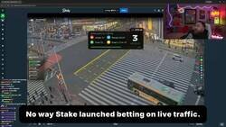 Enlace a Hay gente streameando apuestas sobre tráfico real: Stake ha instalado cámaras en distintos puntos del mundo y los usuarios apuestan, por @terrenoviral