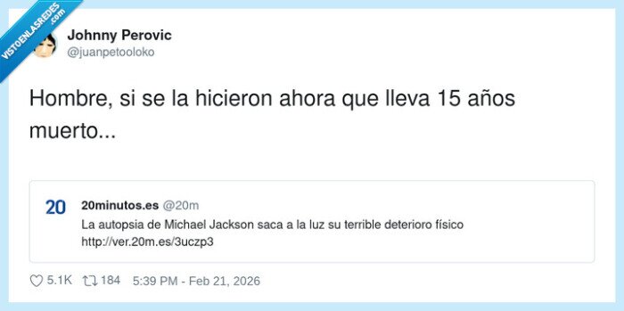 muerto,15 a&ntilde;os,michael jackson