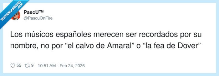 espa&ntilde;oles,recordados,amaral,m&uacute;sicos,dover,calvo