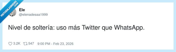 solter&iacute;a,twitter,whatsapp,nocturnidad,soledad