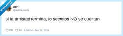 Enlace a Si la amistad termina, los secretos se archivan... pero yo soy de escritorio desordenado, por @adricazoorla