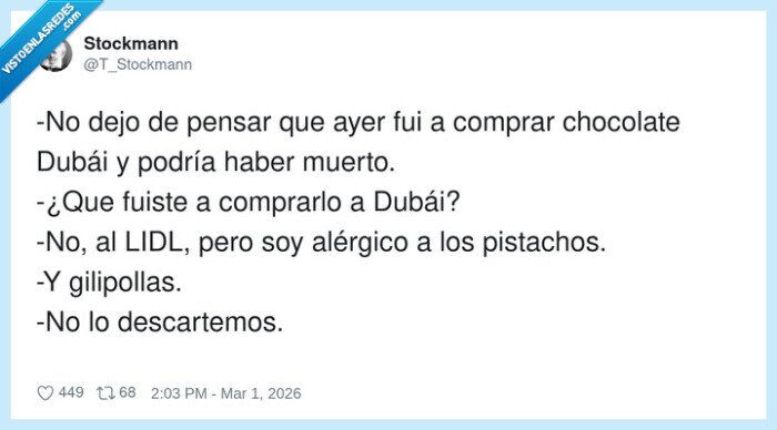 descartemos,pistachos,al&eacute;rgico,chocolate dubai,lidl