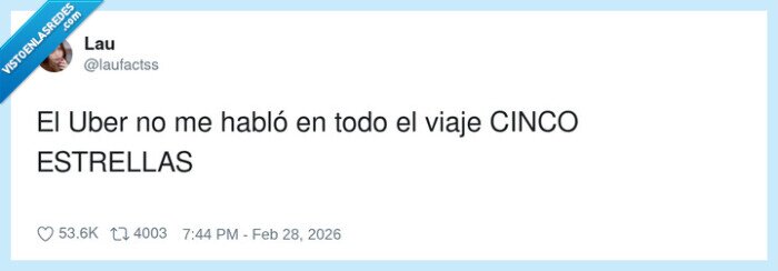 uber,silencio,conductores,viajes,cincoestrellas