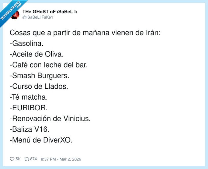 Ir&aacute;n,gasolina,oliva,EURIBOR,DiverXO