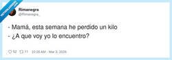 Enlace a Mi madre es el único ser humano capaz de encontrar hasta los kilos que pierdo, por @Rimanegra_