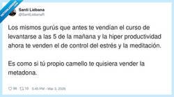Enlace a Los gurús: primero te venden el problema y luego la suscripción para arreglarlo, por @SantiLiebanaR