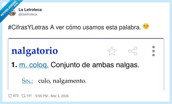 nalgatorio,cifrasyletras,definicion,lengua,vulgarismo