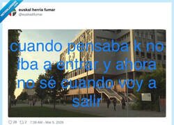 Enlace a Lo que viene siendo la universidad, por @euskadifumar