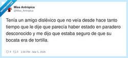 Enlace a No era paradero desconocido, era bocata equivocado, por @Miss_Antropica
