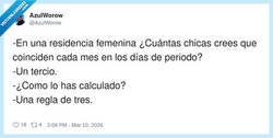 Enlace a Cuando hasta la menstruación se resuelve con una regla de tres, por @AzulWorow