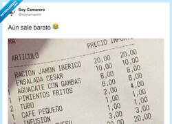 Enlace a La cuenta bien, lo de “tocar los coj*nes” es lo único que no me ha parecido caro, por @soycamarero