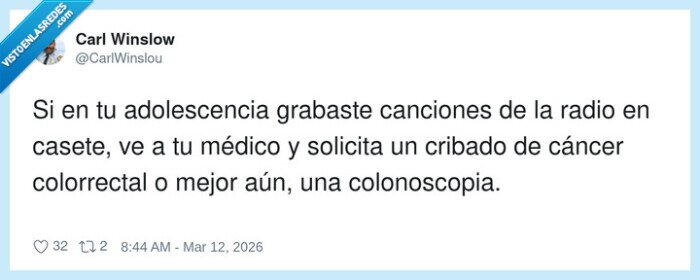 casete,radio,adolescencia,colonoscopia,cribado